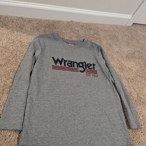 Wrangler Kids Long Sleeve Gray Tee